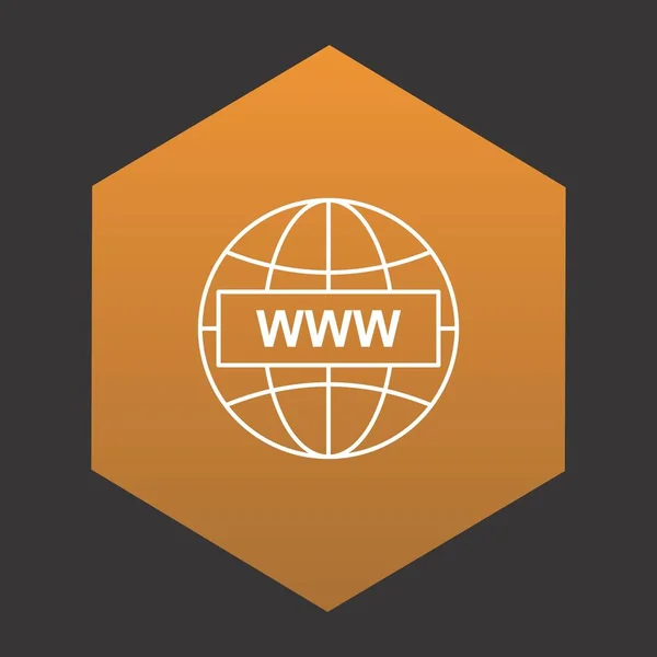 World Wide Web Ikon Projekt — Stock Vector