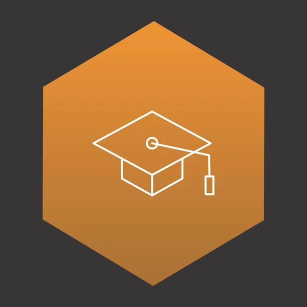 Graduation Icoon Voor Project — Stockvector