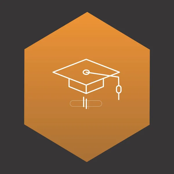 Graduation Icoon Voor Project — Stockvector