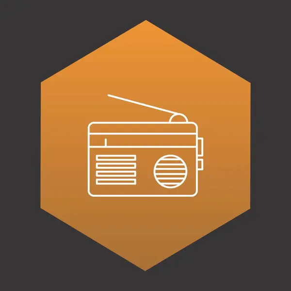 Icono Radio Para Proyecto — Vector de stock