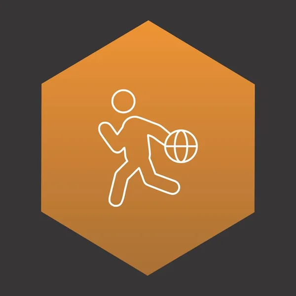 Icône Basketball Player Pour Votre Projet — Image vectorielle