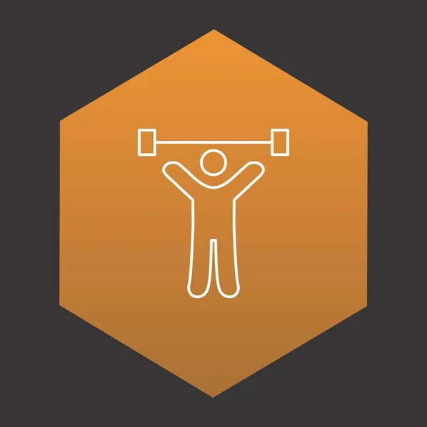 Weight Lifting Person Icon Your Project — Stock Vector