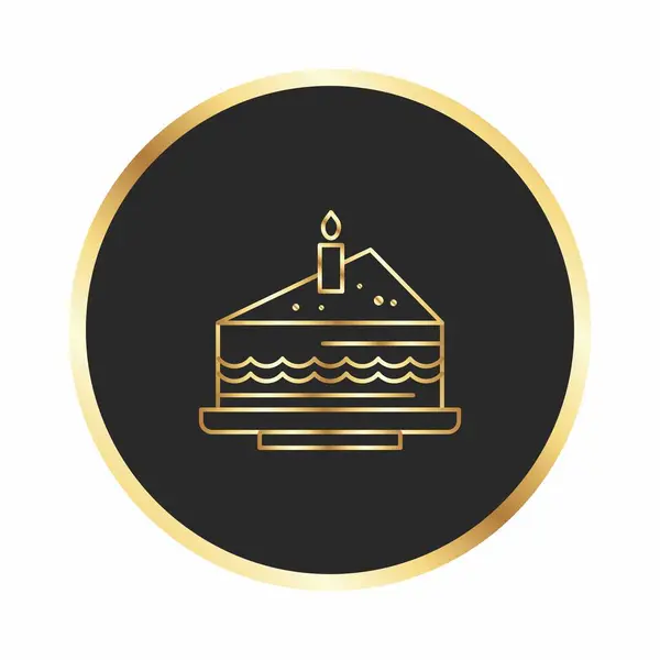 Happy Birthday Cake Symbol Für Ihr Projekt — Stockvektor