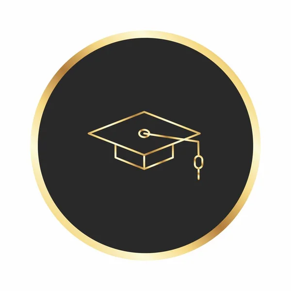 Cap Graduation Icoon Voor Project — Stockvector