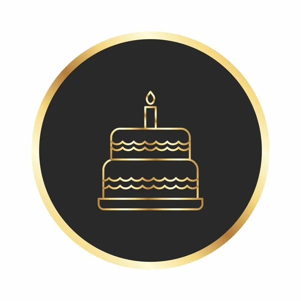 生日蛋糕图标矢量图形设计 — 图库矢量图片