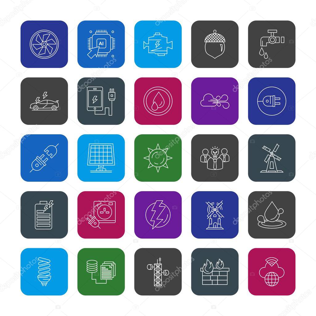 Set Of Universal Icons For Mobile Application and website