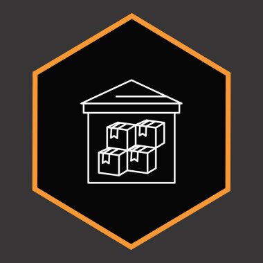 Projeniz için minimalist simge, siyah üzerine beyaz