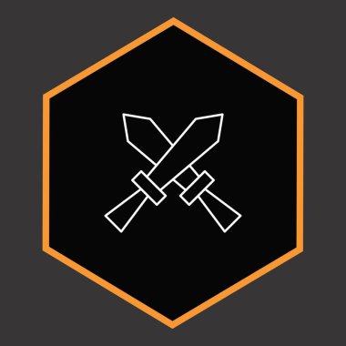 Projeniz için minimalist simge, siyah üzerine beyaz