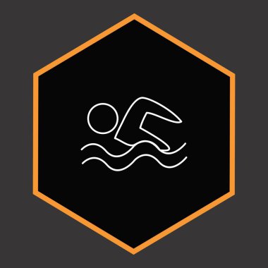 Projeniz için minimalist simge, siyah üzerine beyaz