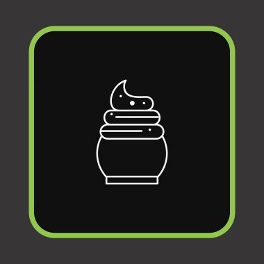 Projeniz için minimalist simge, beyaz üzerine siyah