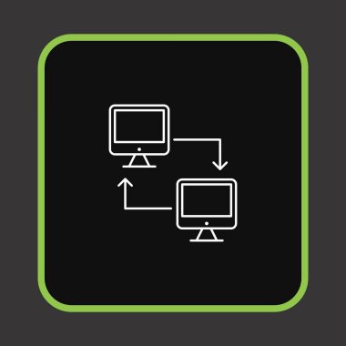 Projeniz için minimalist simge, beyaz üzerine siyah