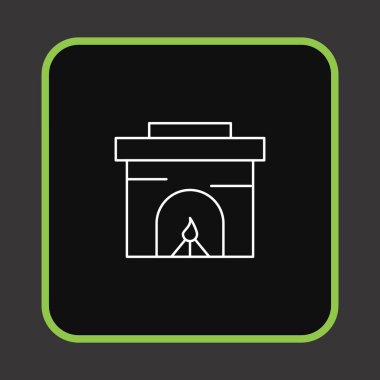 Projemiz için şömine simgesi