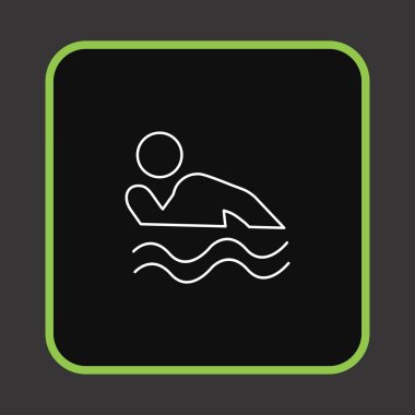 yüzme ikonu vektör illüstrasyonu