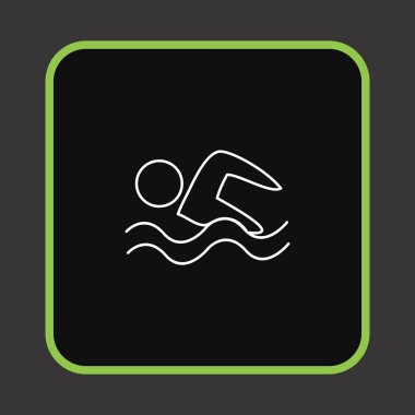 yüzücü simgesi vektör illüstrasyonu