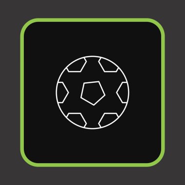 Futbol topu ikonu. vektör illüstrasyonu