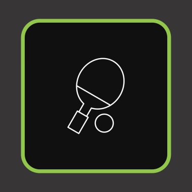 Tenis raketi ikonu. vektör illüstrasyonu