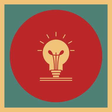 Bir ampulün vektör simgesi