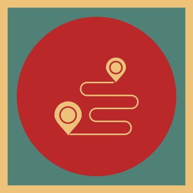 gps Konum simgesi, pin vektör illüstrasyonu, seyahat konsepti