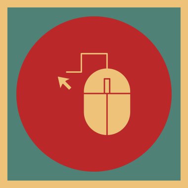 Bilgisayar faresi simgesi. düz tasarım biçimi