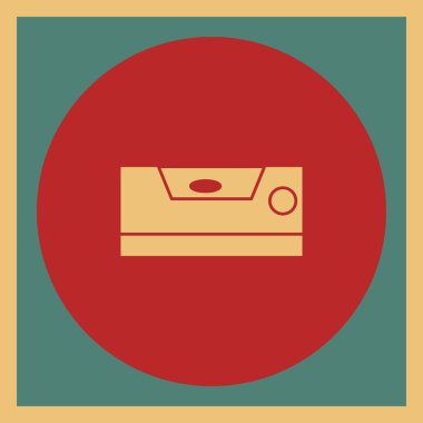 Modern b 'nin vektör illüstrasyonu simge kasetinden yoksun