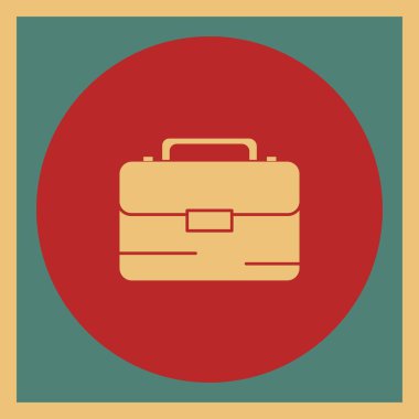 Evrak çantası ikonu, vektör illüstrasyonu. düz tasarım biçimi