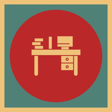 Modern b 'nin vektör illüstrasyonu simge ofisinden yoksun