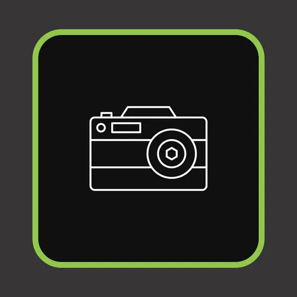 Icono Cámara Fotográfica Ilustración Vectorial — Vector de stock