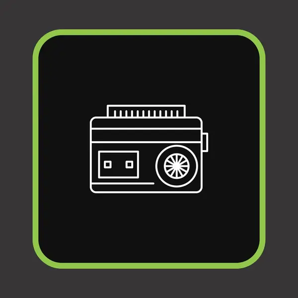 Icono Cassette Player Para Proyecto — Vector de stock