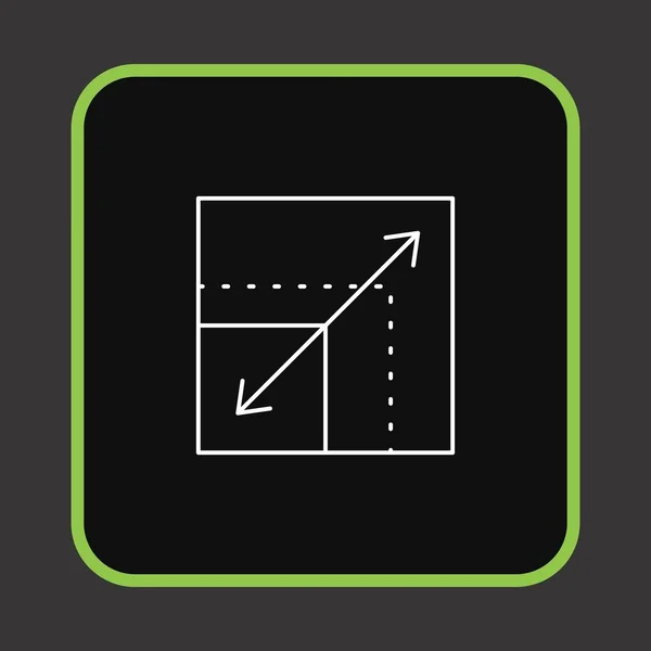 Ikona Wykresu Ilustracja Wektora Płaski Styl Projektowania — Wektor stockowy