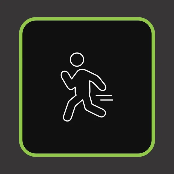 Икона Бегущего Человека Векторная Иллюстрация — стоковый вектор