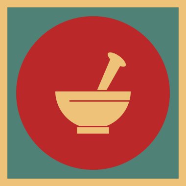 Havan ve tokmak vektör simgesi