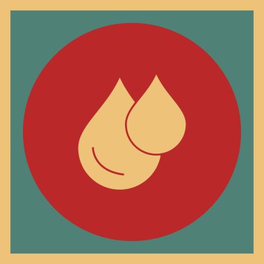 Modern b 'nin vektör illüstrasyonu ikon yağ damlasından yoksun