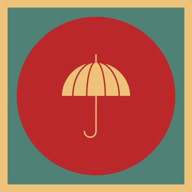Şemsiye vektör simgesi. seyahat koruma sembolü.