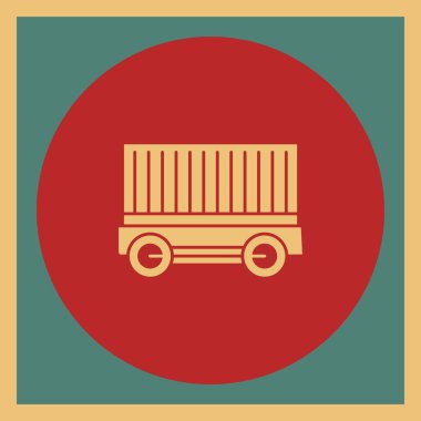 Düz dağıtım simgesinin vektör illüstrasyonu