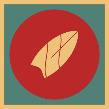 Yaprak simgesi, vektör illüstrasyonu