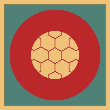 Futbol topu simgesinin vektör illüstrasyonu