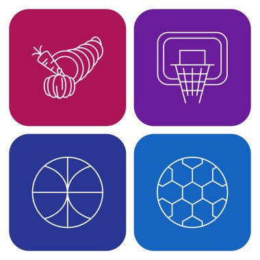 Basketbol spor simgesi vektör çizimi