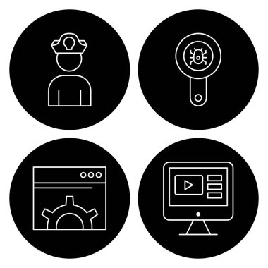 Web siteleri ve Mobil Uygulamalar için Evrensel Modern Simge Sayfası