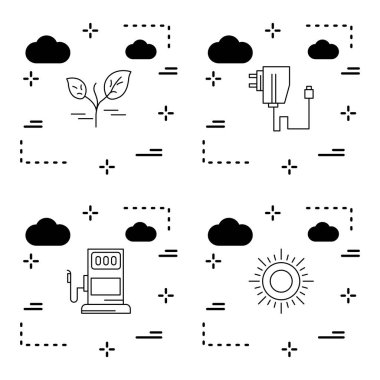 Evrensel İlişkili 4 Basit Renk Simgesi