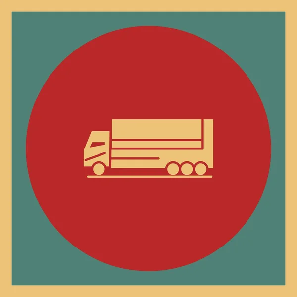 Вантажівка Вектор Значок Транспортний Знак Символ Доставки — стоковий вектор
