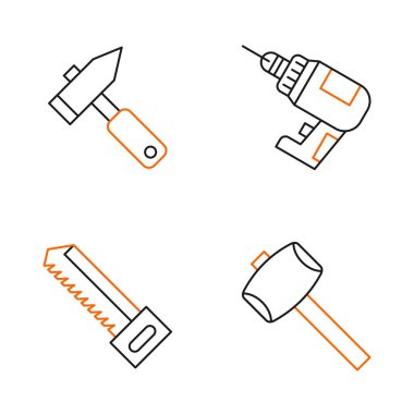 Evrensel simgeler kümesi, vektör illüstrasyonu
