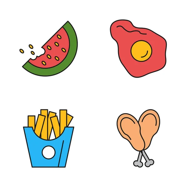 Set Minimalistic Icons Vector Illustrations — Stock Vector