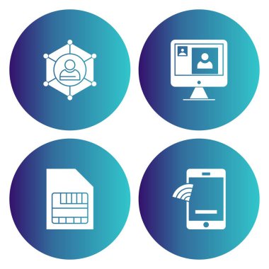 Evrensel simgeler kümesi, vektör illüstrasyonu