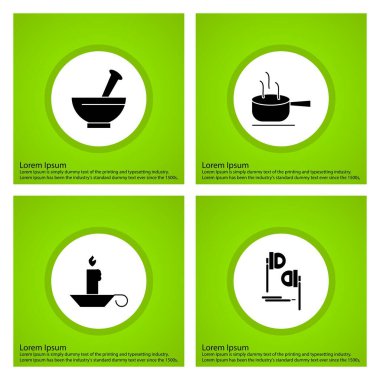 Evrensel İlişkili 4 Basit Renk Simgesi