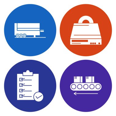 Web ve mobil uygulama için 4 Kullanıcı Arayüzü Simgesi ayarlandı