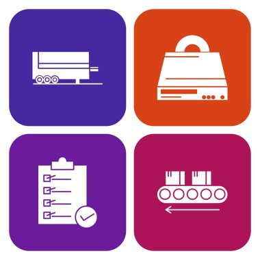 Web ve mobil uygulama için 4 Kullanıcı Arayüzü Simgesi ayarlandı