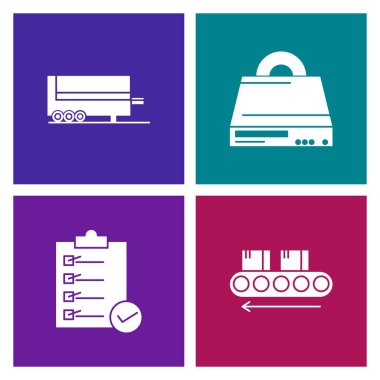 Web ve mobil uygulama için 4 Kullanıcı Arayüzü Simgesi ayarlandı