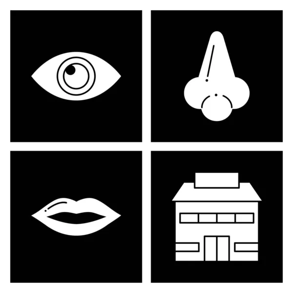 Set Icone Minimaliste Illustrazioni Vettoriali — Vettoriale Stock