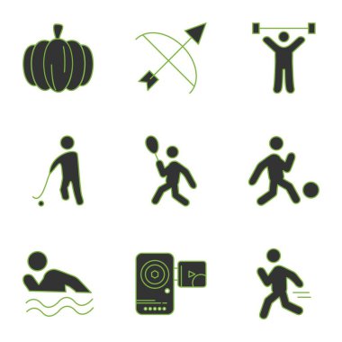 simge koleksiyonu, Evrensel Ağ Simgeleri Kümesi, vektör illüstrasyonu 