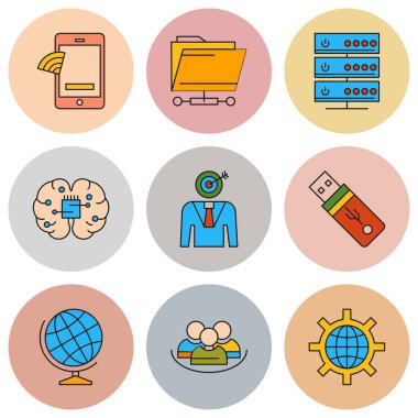 Boşluğu Kopyalayan Evrensel Simgelerin Seti  